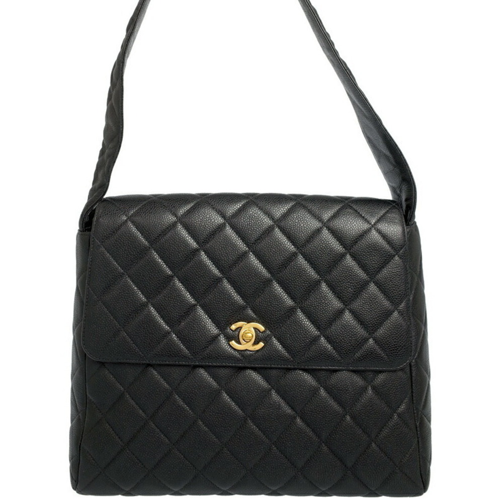 Chanel Matelasse One Shoulder Bag Shoulder Black